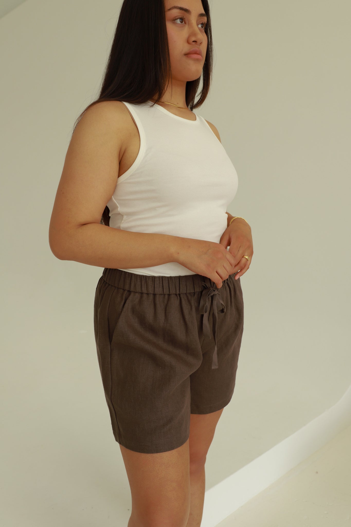 Spring Unisex Linen Shorts