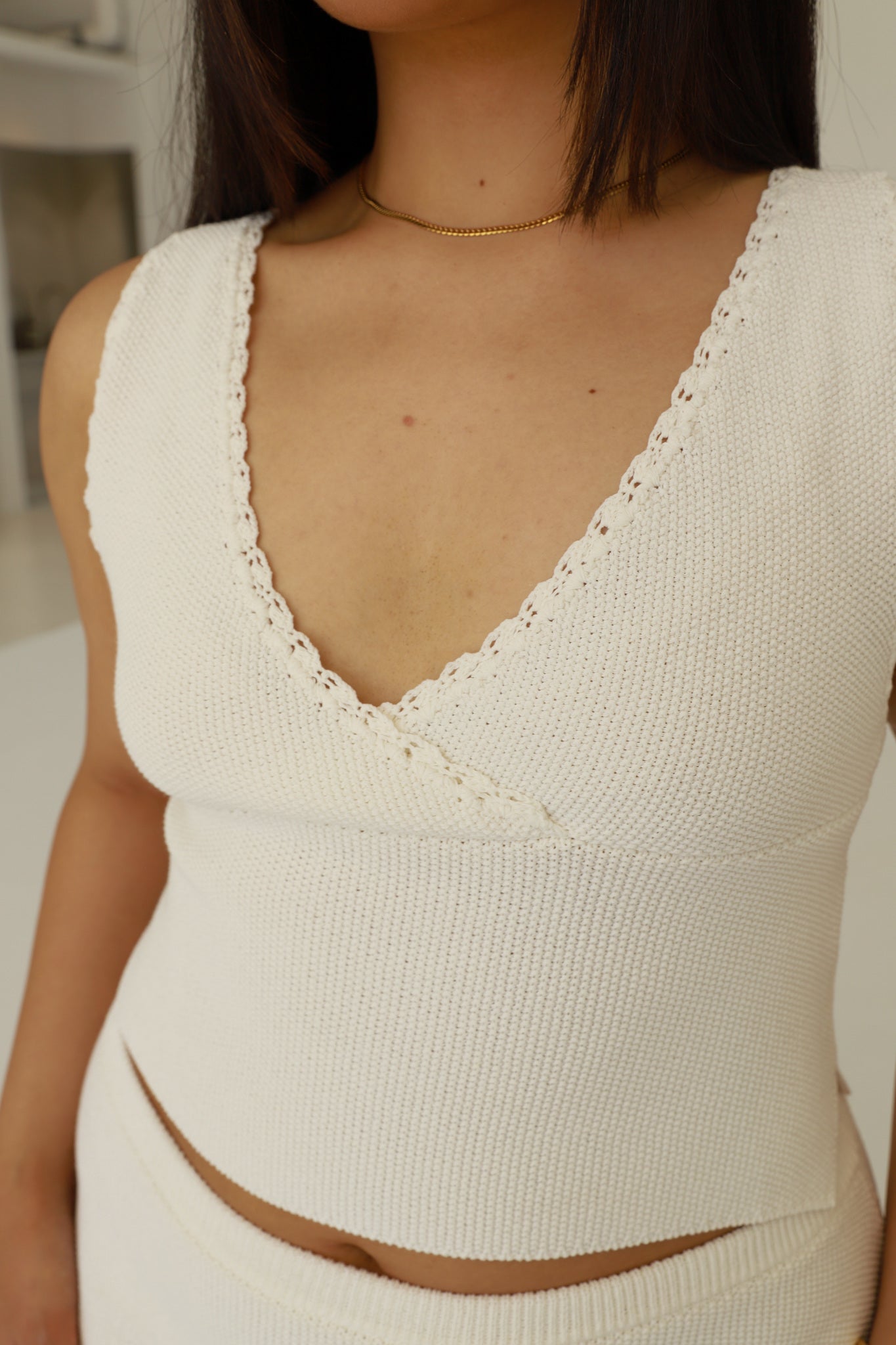Shell Knitted Crop Top