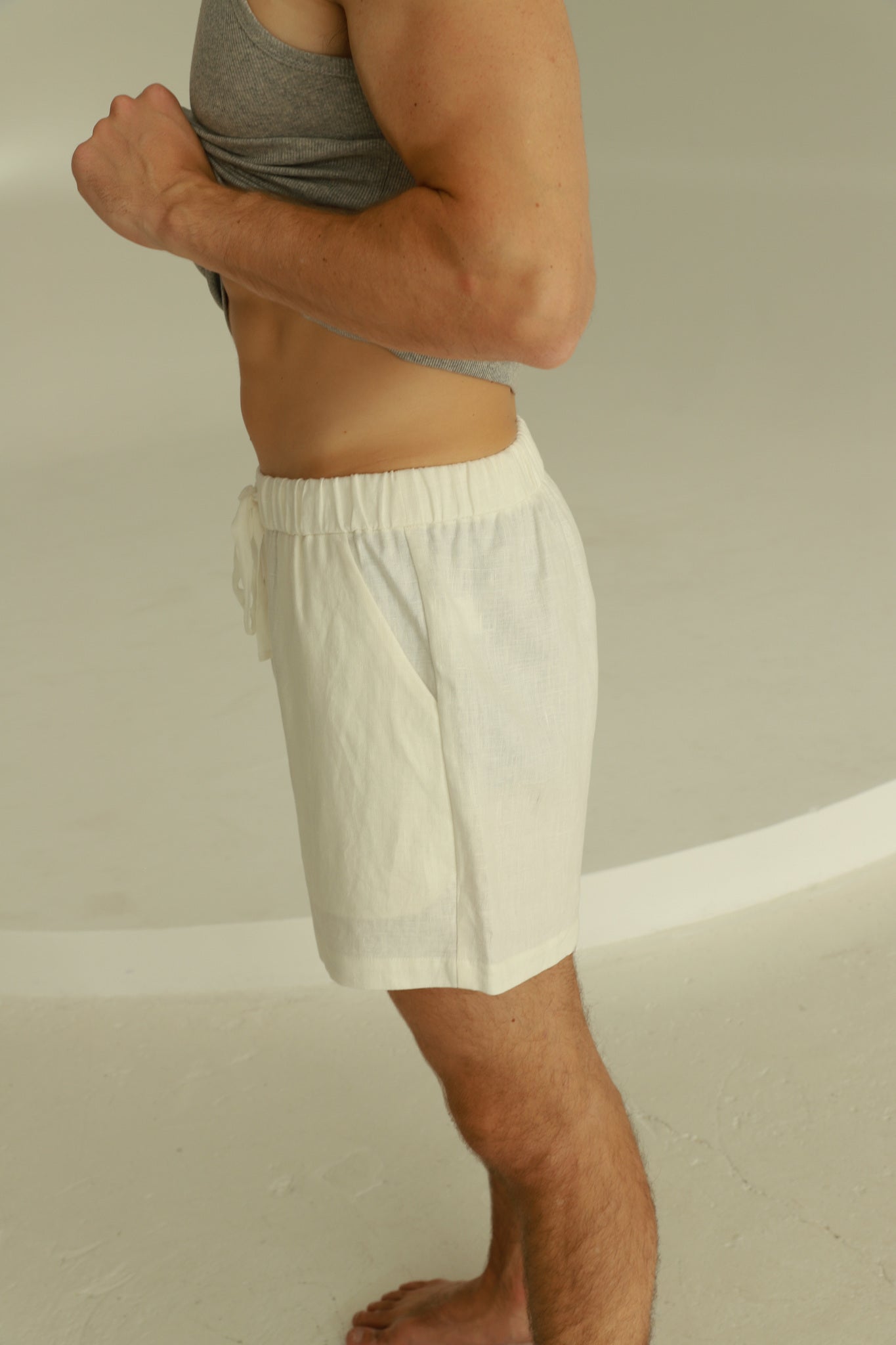 Spring Unisex Linen Shorts