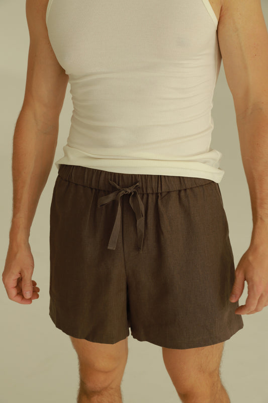 Spring Unisex Linen Shorts