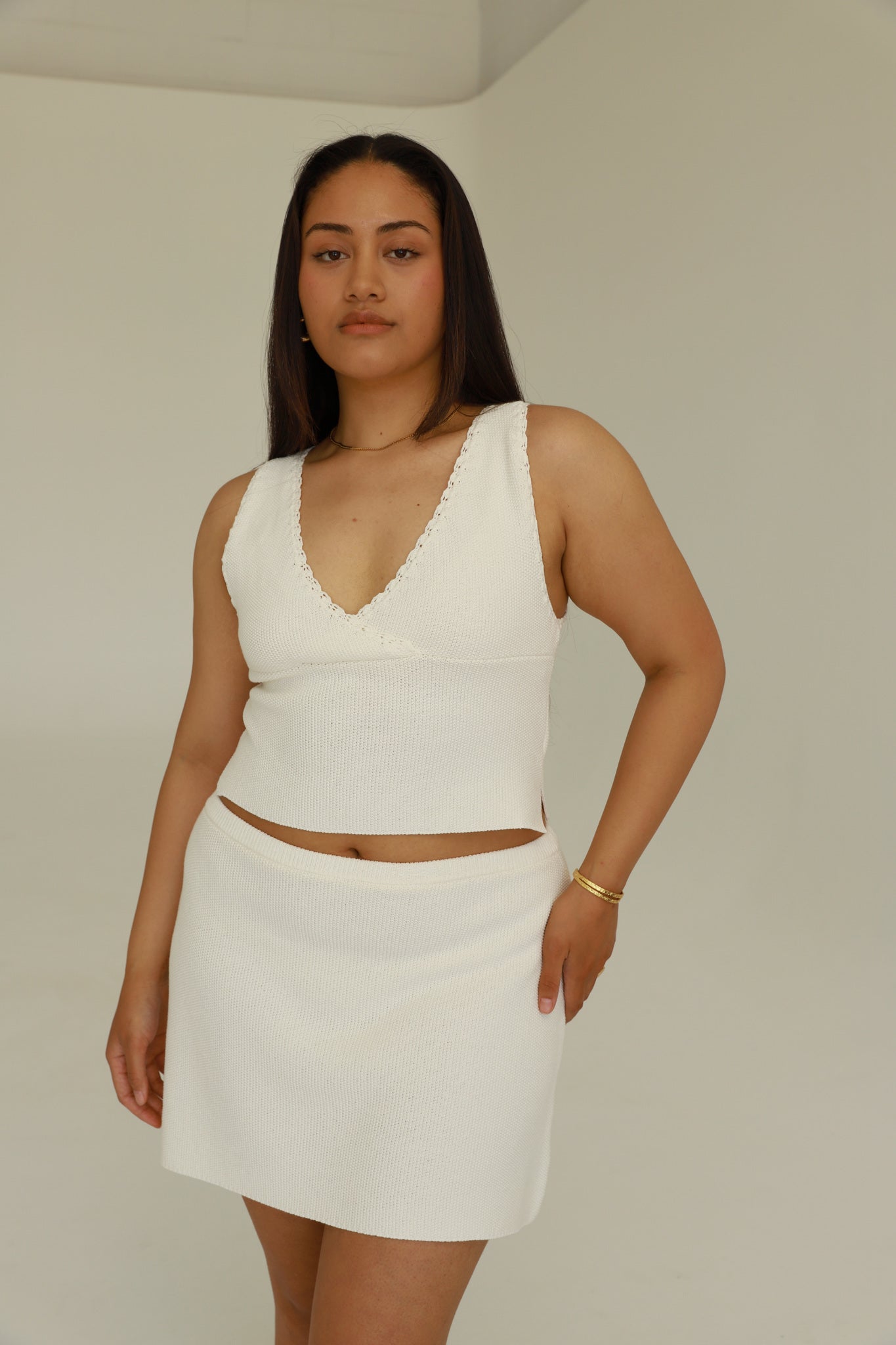 Shell Knitted Crop Top